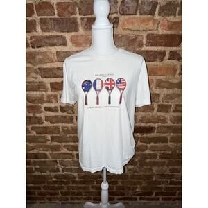 Roland Garros 2010 Les Puke Belles Victoires French Open Women’s Large Tee EUC